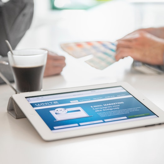 WHITE - Tablet version of website