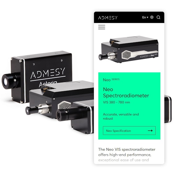 Admesy - B2B corporate website - mobile view