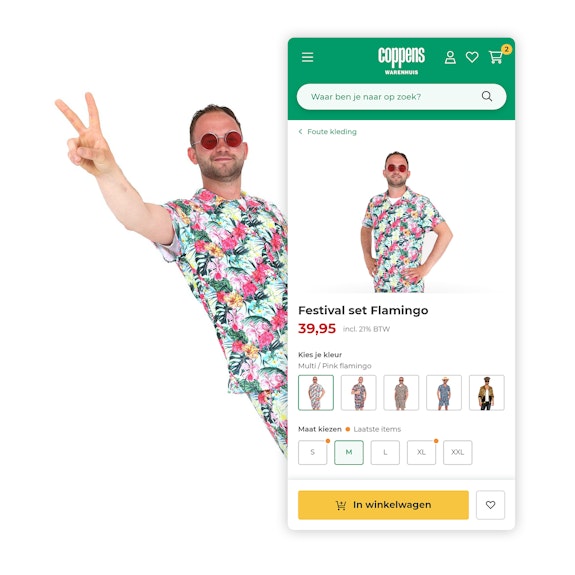 Coppens Warenhuis Vernieuwde mega store webshop Mobile view
