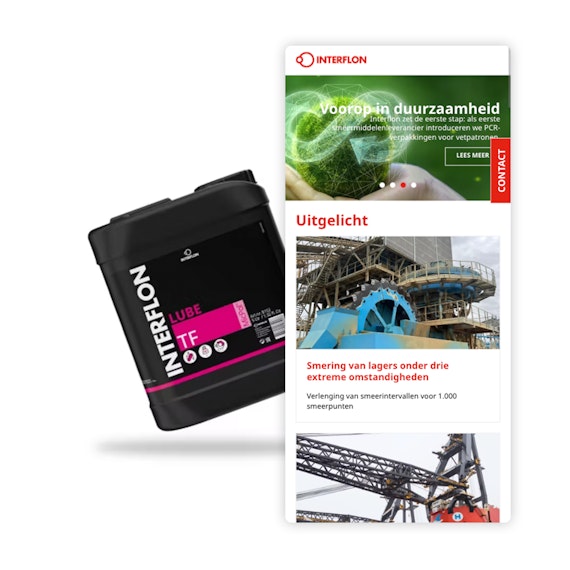 Interflon – Robust, Multilingual Website in Craft CMS - Mobile view