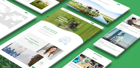Interfood Corporate website voor zuivel multinational Case banner