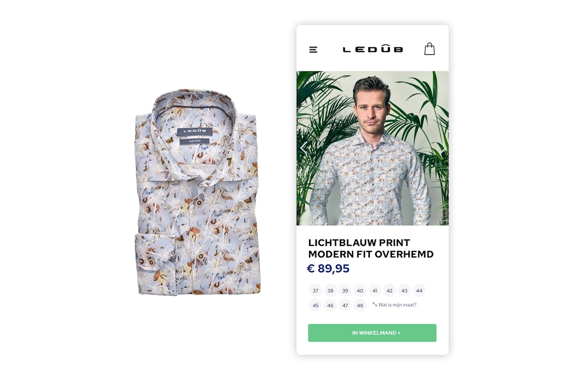 Ledûb Brand webshop Mobile shopping wide