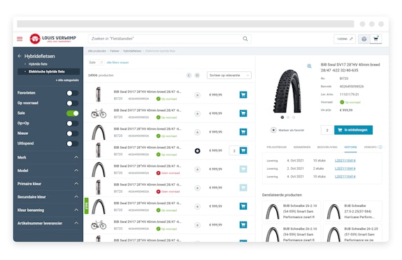 Louis Verwimp Dealer portal rijwielgroothandel Screenshot