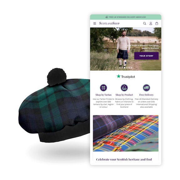 Scotlandshop Mobile view