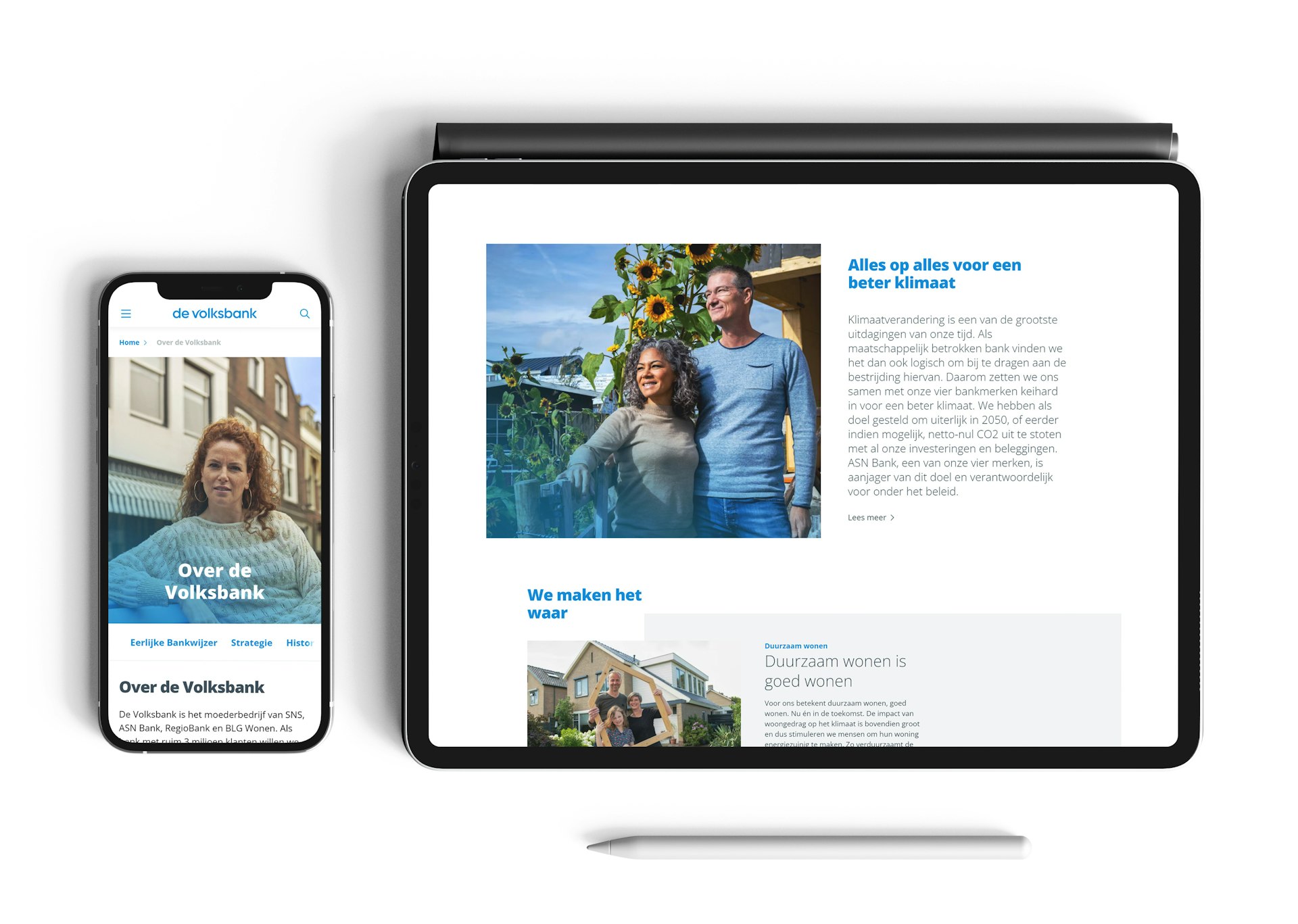 De Volksbank Migratie en nieuwe Craft partner Tablet and mobile view